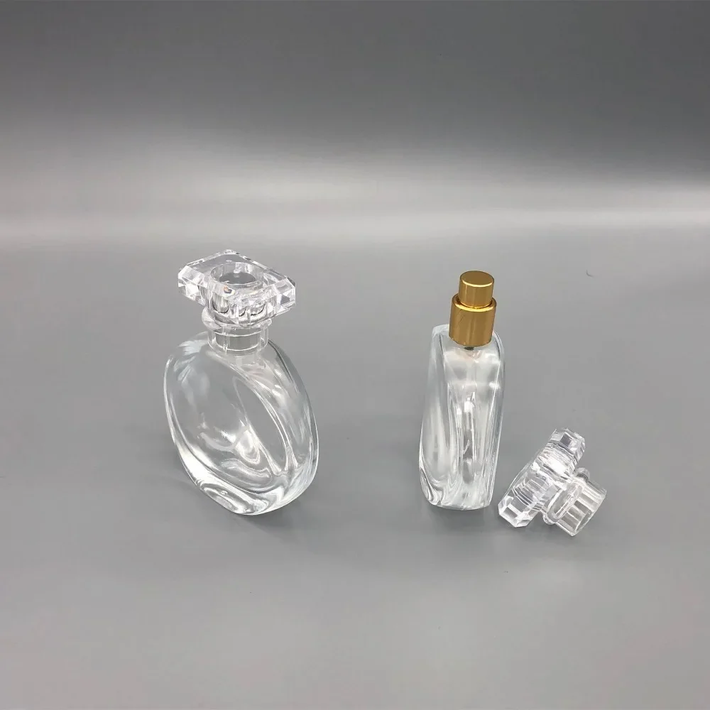 1pcs 25ml Mini Perfume Bottle Glass 50ml Refillable Mist Spray Bottle Portable Perfume Dispenser Sample Empty Cosmetic Container