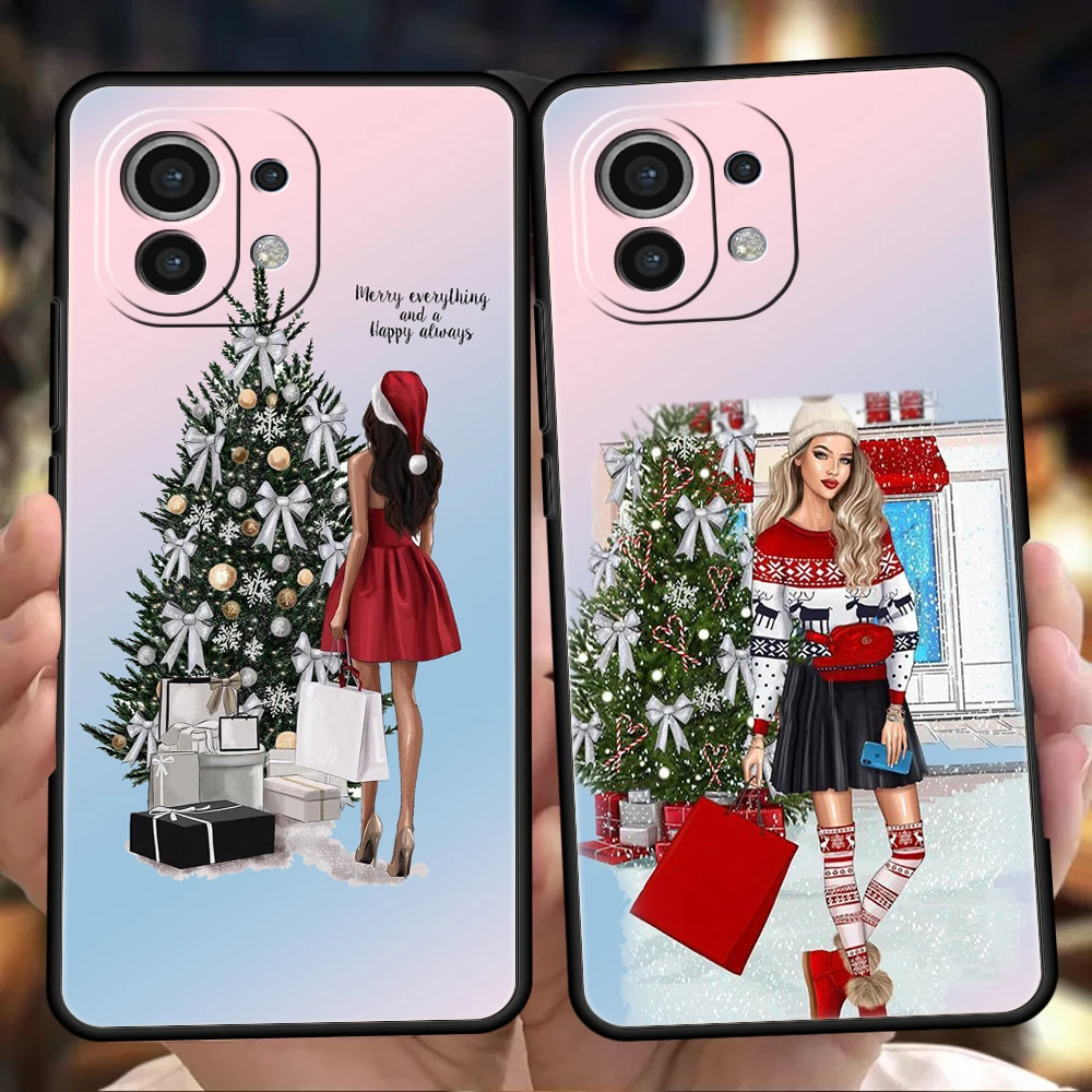 

Phone Case Cover for Xiaomi Mi 15 14 13 12 11 Ultra 14T 13T 12T 11T 10T Pro Lite 5G Soft TPU Shell New Year Merry Christmas Bags