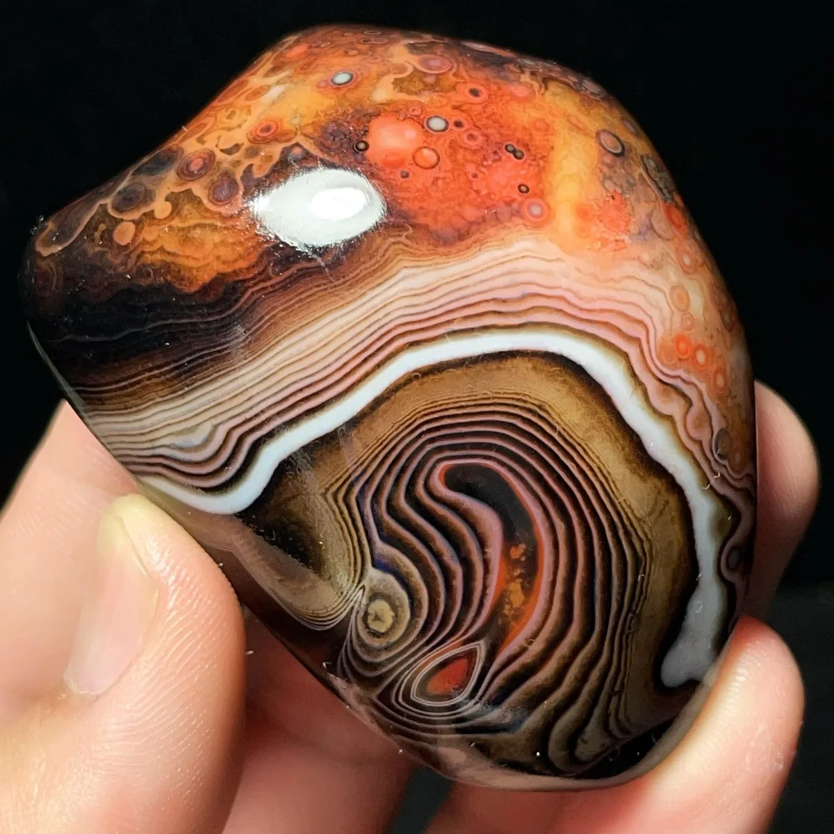 4PC Banded Agate Desert Treasure, Pocket Stone, Polished Tumbled, Vase Filler, Natural Stone, Crystal Collection, Table Display