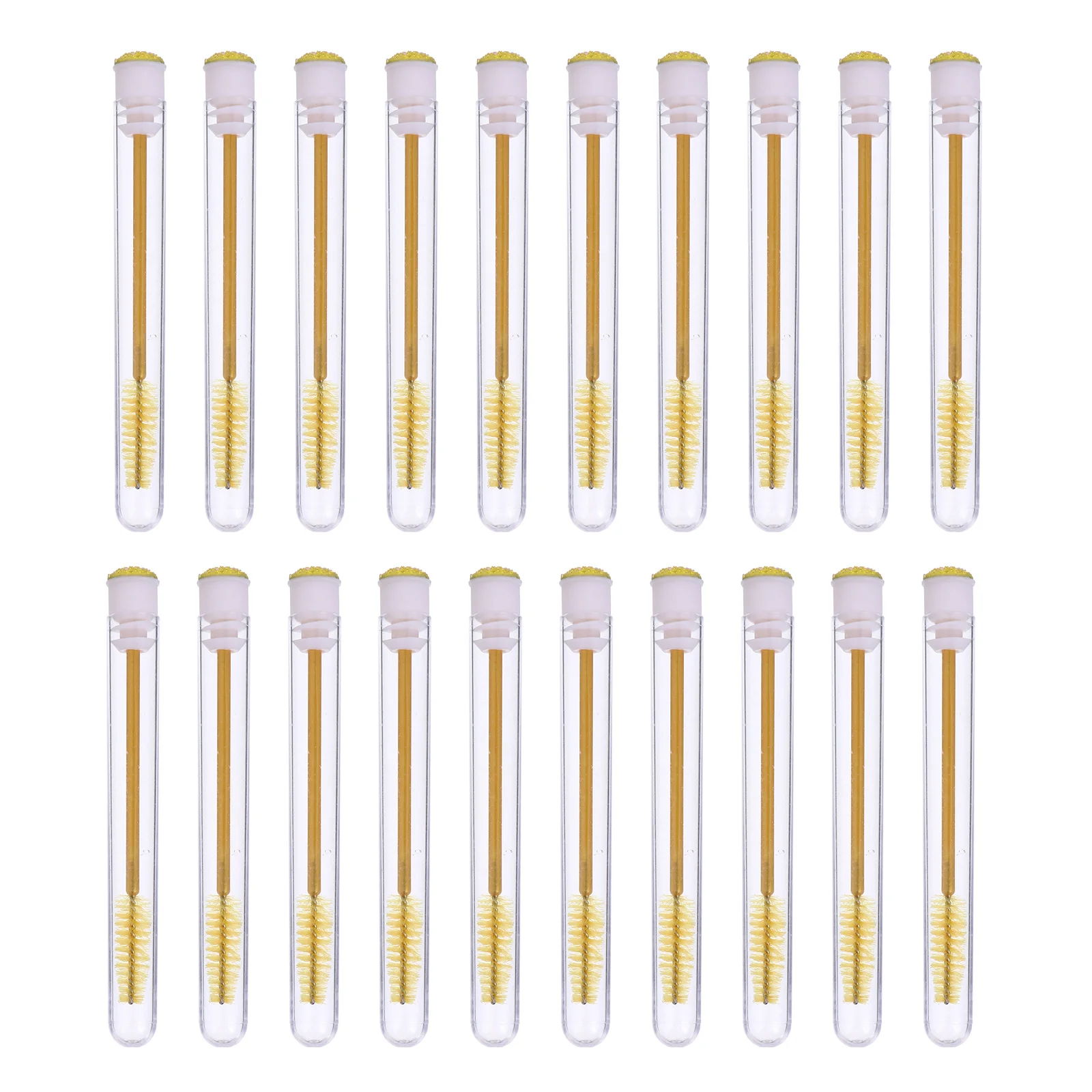 20 pezzi tubi per spazzole per ciglia ABS leggero design con strass portatile applicatore per mascara per ciglia finte strumento di bellezza per il negozio domestico