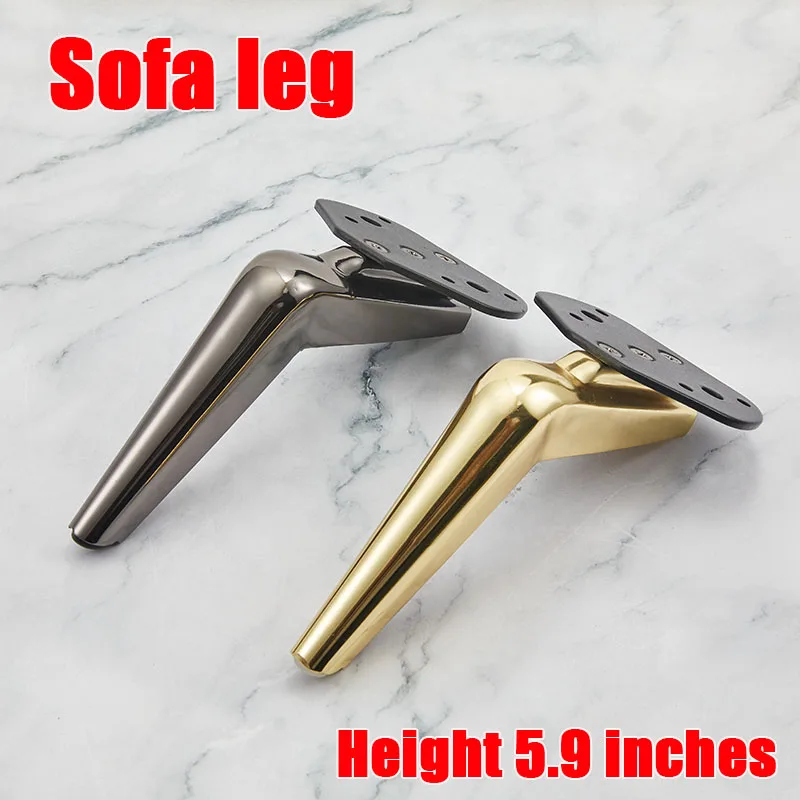 Metal Furniture Legs TV Cabinet Bed Coffee Table Leg Black Gold Silver Desk Stool Chair Foot Sofa Hardware Replacement Leg