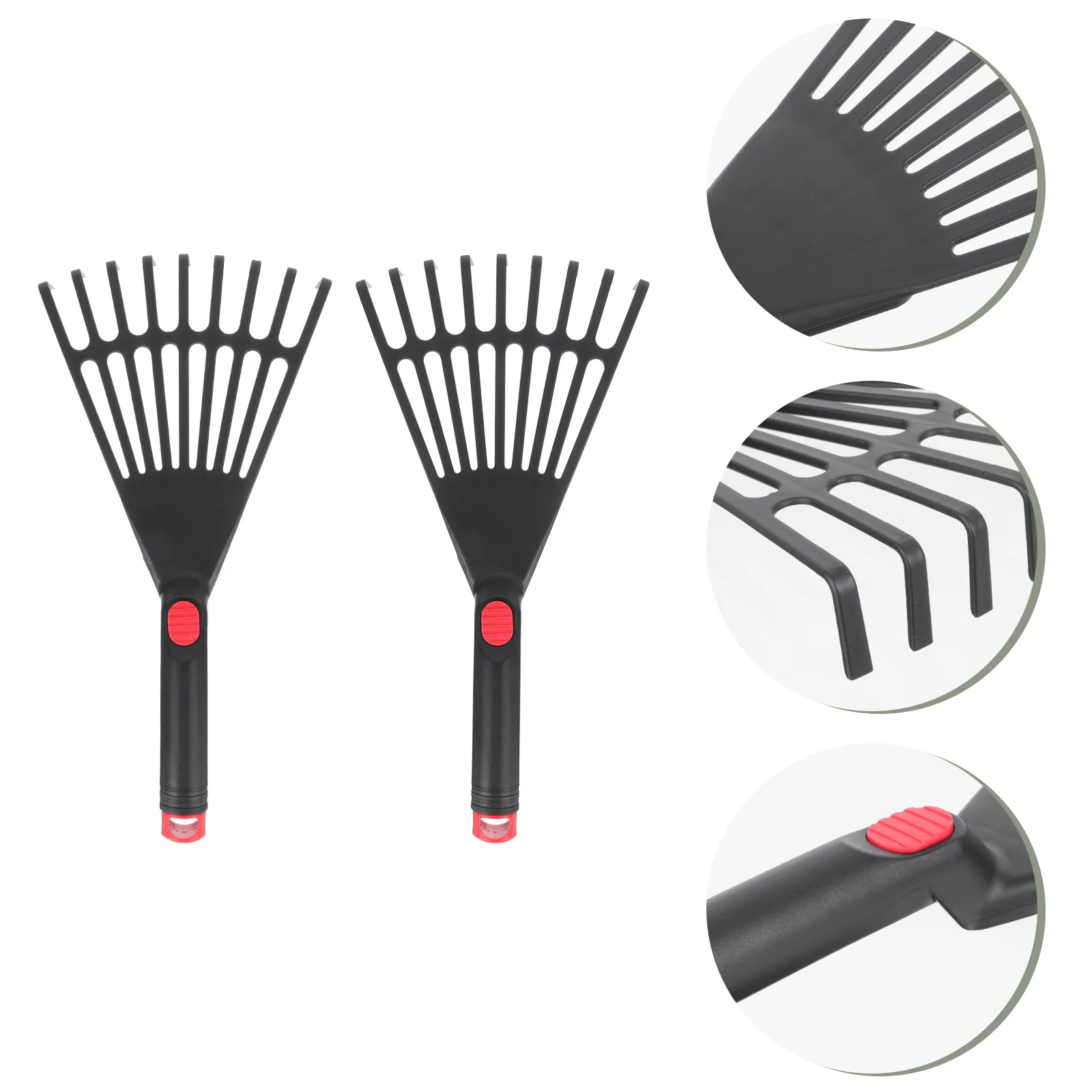 

2 Pcs Garden Pitchfork Rake Gardening Rakes Tools Equipment Leaf Lawns Heavy Duty Grabber Durable Dead Plastic Weeder