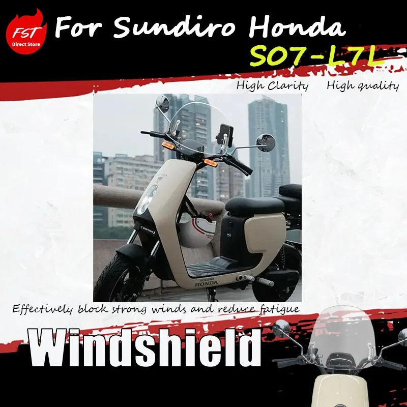 

For the Sundiro Honda S07-L7L windshield, replace the original component with a transparent windshield glass.