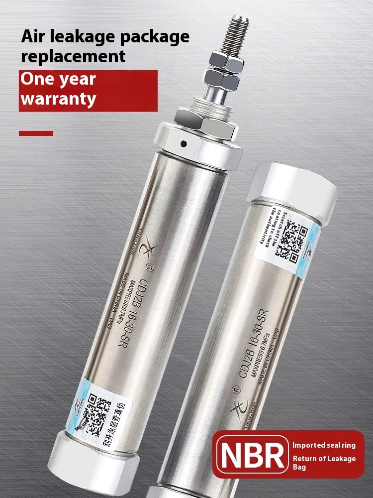 Xingchen Pneumatico Pequeño Bolígrafo De Acero Inoxidable Mini Cilindro PB Entrada De Cola De Acción Única CDJ2B6/10/16-10 S