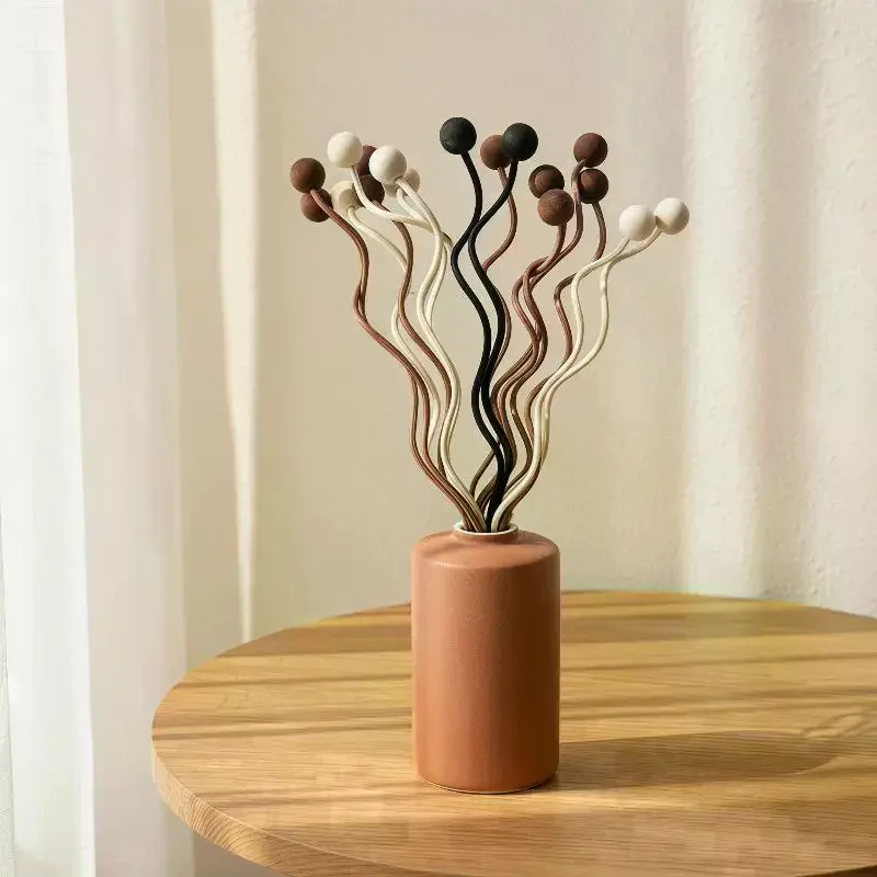 Wave Shaped Wooden Bead Rattan Reed Diffuser Replacement Sticks Home Office Indoor Aromatherapy Fragrance Refill Decor Accessory