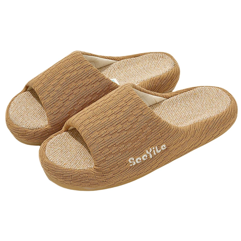 

Home Slippers Women's Slides Non-Slip Wear-Resistant Lightweight Female Shoes Cotton and Linen Slippers Comfortable Soft Slipper