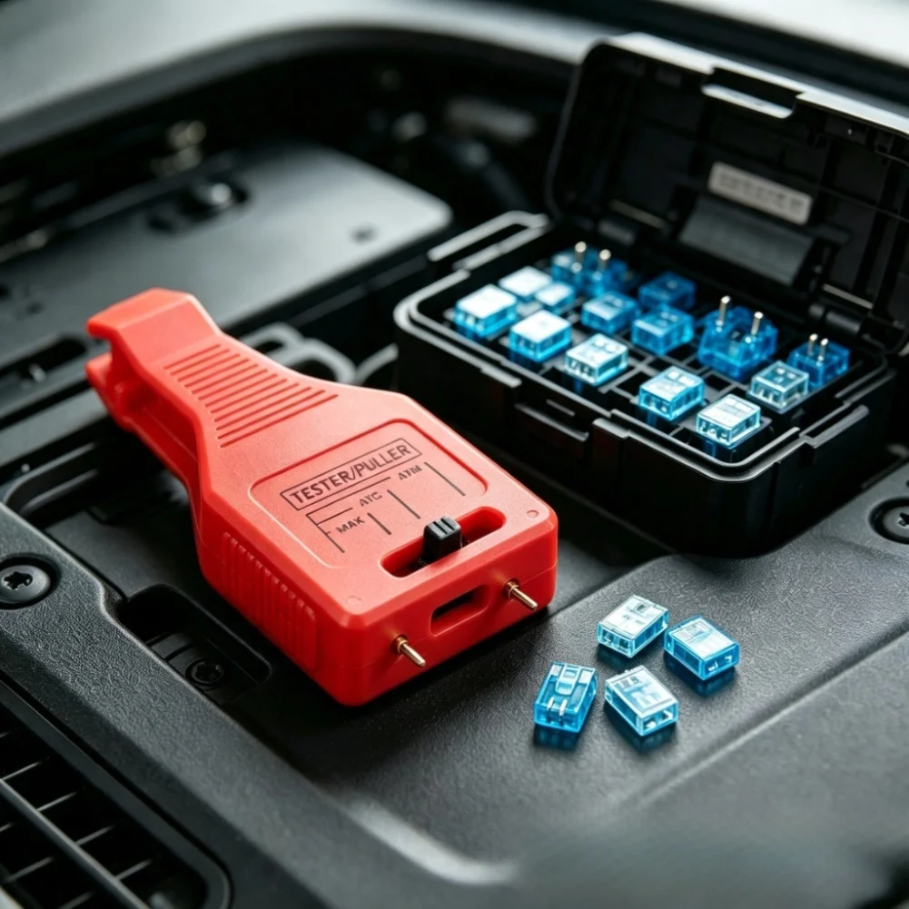 1Pc Portable 12V 24V Fuse Tester With Bright LED For ATC ATM MASI Fuses Car Truck Motorcycle Marine Electrical Repair Tool view 4