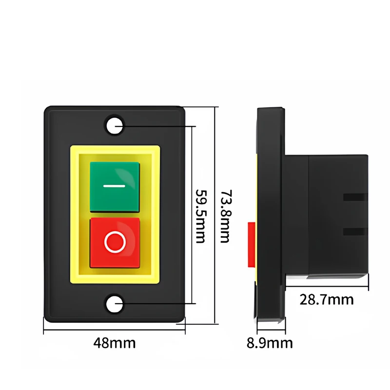 QCS1 Three-Phase Start/Sandblasting Switch Button Switch Large Panel Small Panel 220V 380V switch