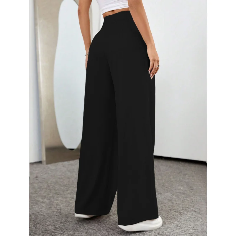 YQ1-International Station Hot-Selling Basic Versatile Commuter Style Casual Pants2025Spring and summer new office worker wide-le