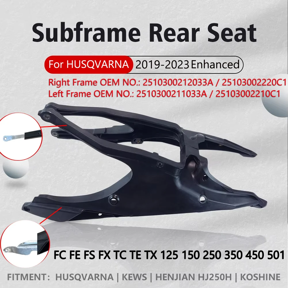 Enhanced Subframe For HUSQVARNA 2019-2023 Rear Seat Support Frame Tailstock Bracket FC250 FS450 TC125 TE150 TE300 TX300 FE250
