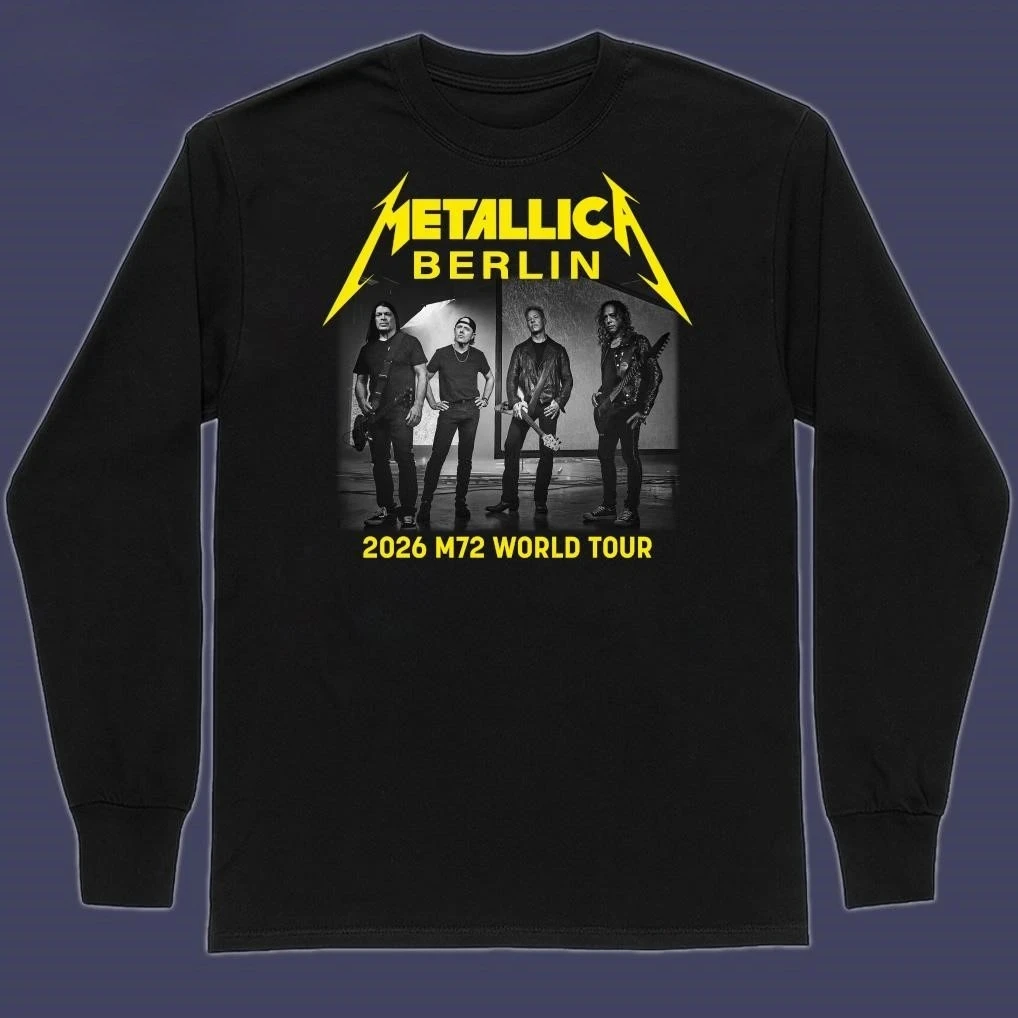 New Metallica M72 Berlin, Germany 2026 Band Members World Tour Round-neck Hoodies and Hoodies