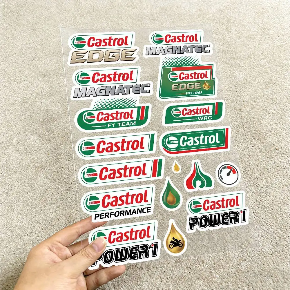 for Castrol Universal Multi-Purpose Reflective Waterproof Stickers Scratch Conceal For Auto Bike Helmet Mug Fridge Decoration view 4
