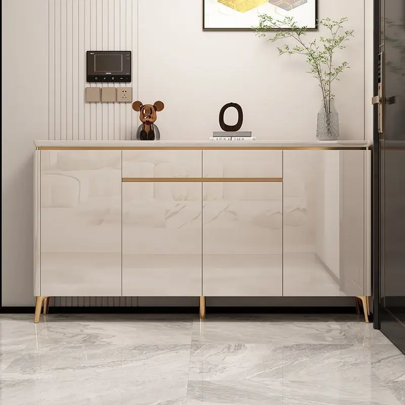 Household door integrated against the wall, outside the door corridor, living room, porch cabinet, partition cabinet
