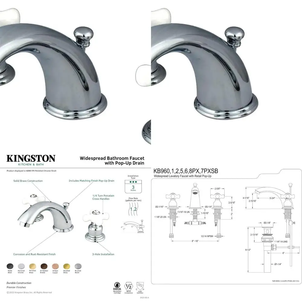

Широко распространенный смеситель для унитаза серии Magellan с полированной хромированной отделкой