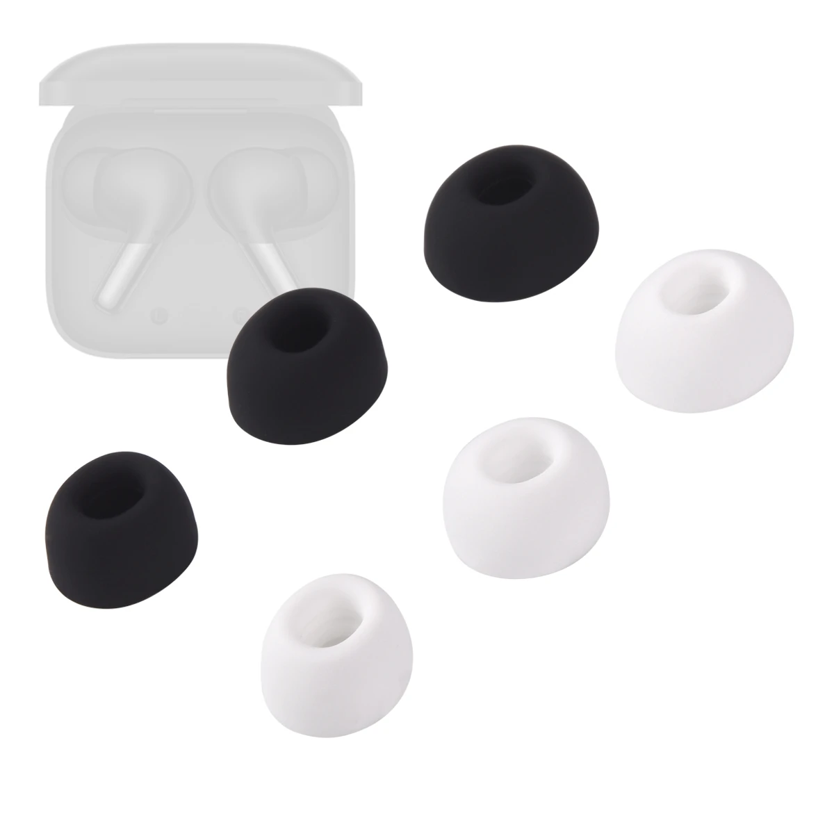 6Pcs Silicone Ear Tips for Oneplus Buds Pro Earbuds Eartips for OPPO Enco X2 TWS Wireless Noise Reduction Tips Oval Mouth