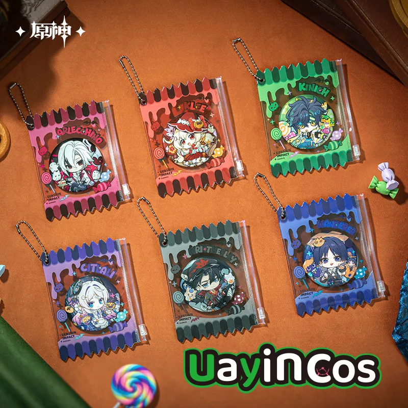 

Original Badge Genshin Impact Wanderer Wriothesley Badge Holder Set Twilight Whimsy Series Ornament Doll Anime Game Toy Kid