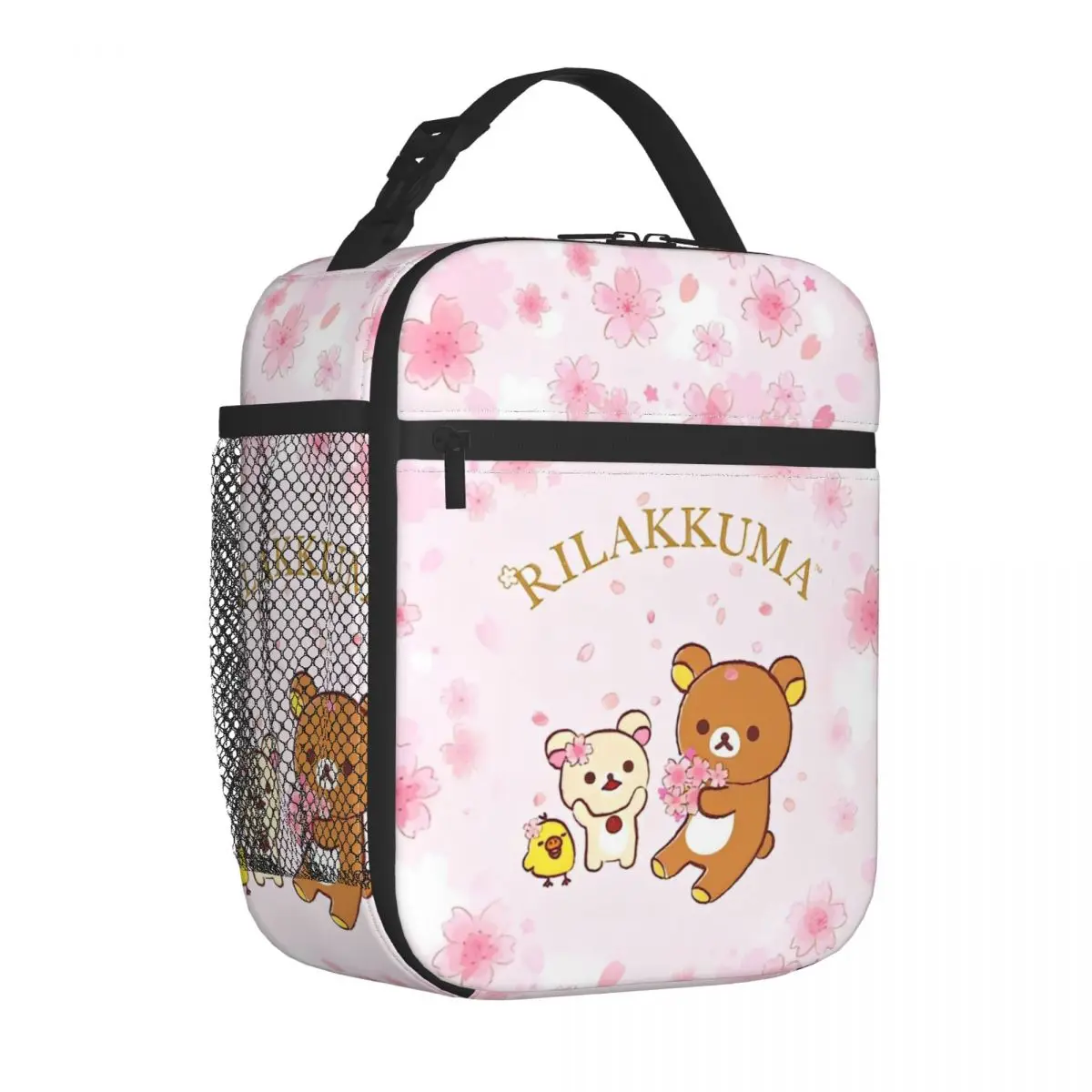 

Изолированная сумка для обеда с рисунком медведя Rilakkuma, большой контейнер для еды, сумка-холодильник, сумка-тоут, ланч-бокс для работы на открытом воздухе, сумка для бенто