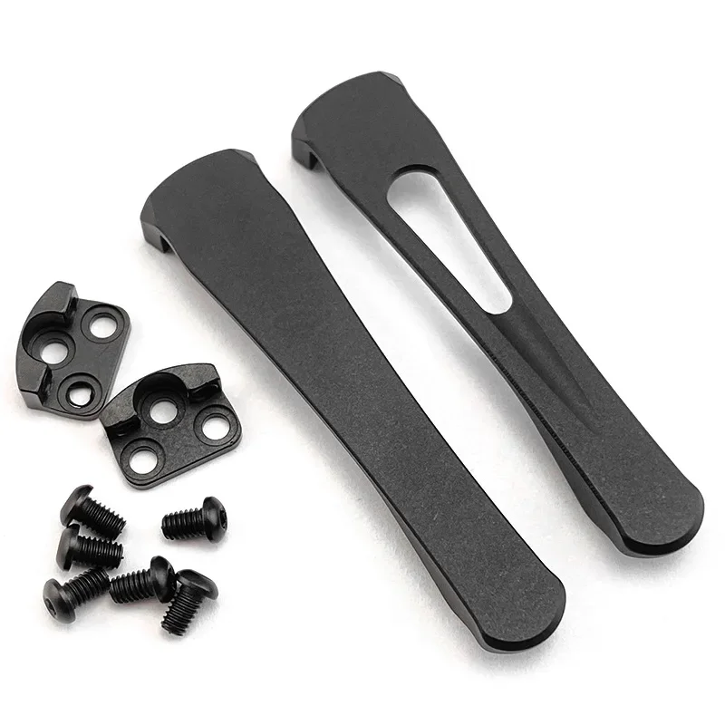 1 peça de clipes de bolso de liga de titânio Spyderco: compatíveis com facas Spyderco C81 e C223