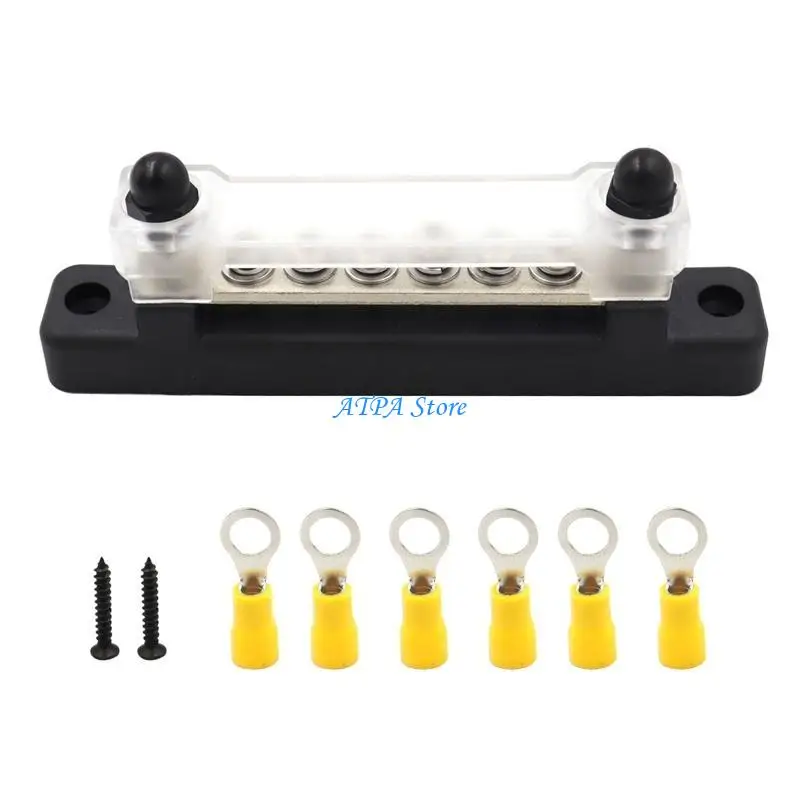 U13C البحرية سيارة لاقط مقطورة قارب بسبار مقاوم للماء كتلة توزيع الطاقة الأرضية مع أغطية شفافة 6/12 محطة #2