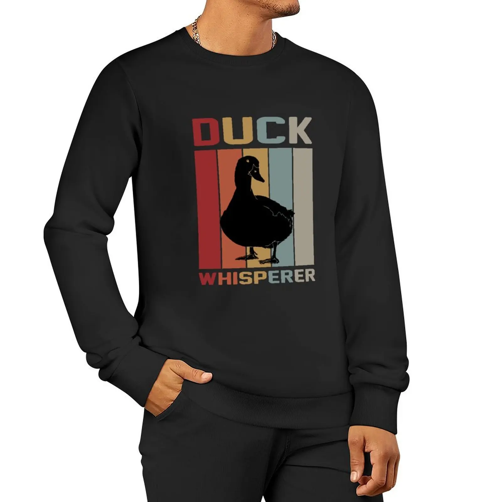 Vintage Duck Whisperer - Retro Duck Water Bird - Funny Duck Quote for a Lover Pullover Hoodie