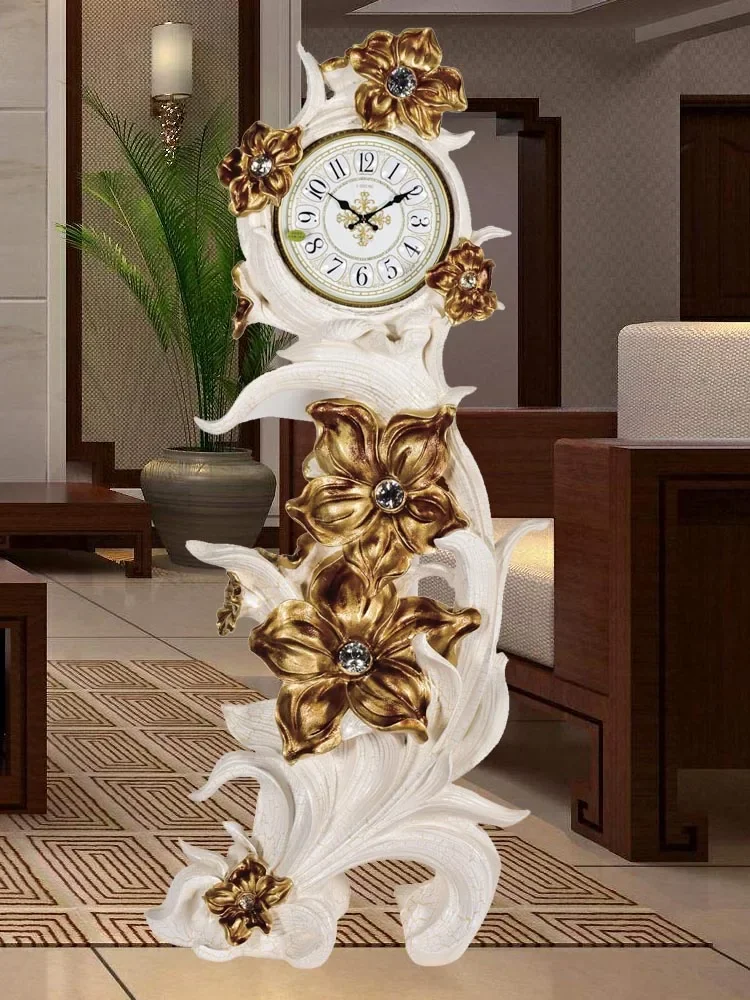 The Grandfather Clock Living Room Villa Idyllic and Retro Standing Grandfather Clock Sitting Clock Decorative Atmospheric Clock