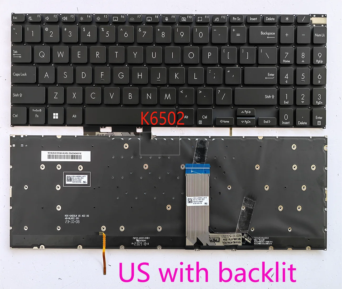 

Keyboard for ASUS Vivobook Pro15 K6602Z K6502V with backlit US layout