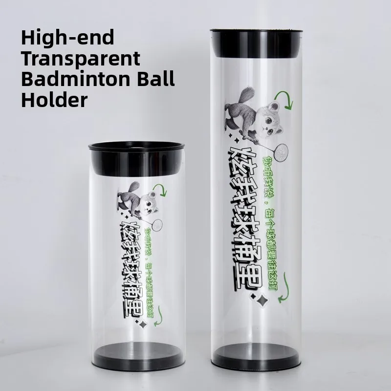 

Portable Transparent Badminton Raet Storage Tube DIY Stier Badminton Buet Sports Fitn Fans Supplies Badminton Equipment