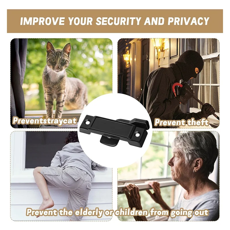 

PHILE-4 шт., сменный замок для окон, 2-1/4 дюйма, монтажное отверстие, центральный замок для створки, черный замок для створки