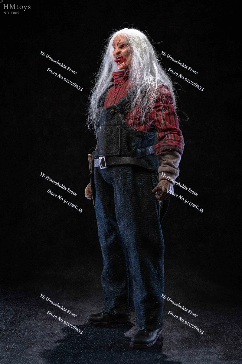 HMTOYS F009 1/6 Wit Haar Felle Bloedende Man Action Figure Horror Movie Fans Collectible 12 "Volledige Set Soldaat Model geschenken
