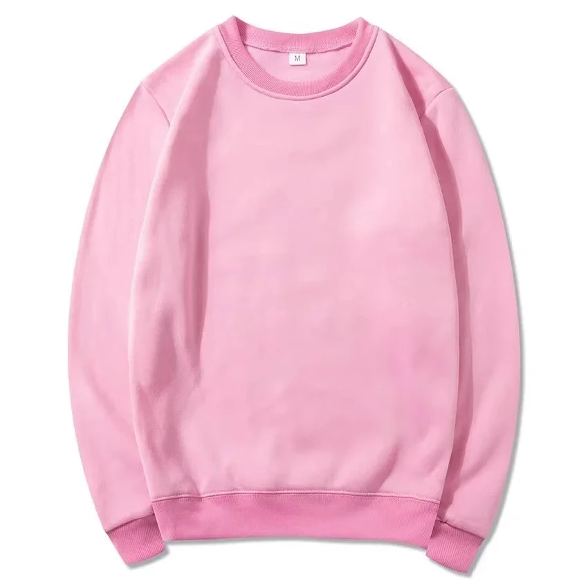 2026 New Women Simple Pullover Female Fashion Harajuku Streetwear Solid Color O-Neck Hoodie Autumn Winter Loose Casual Tops