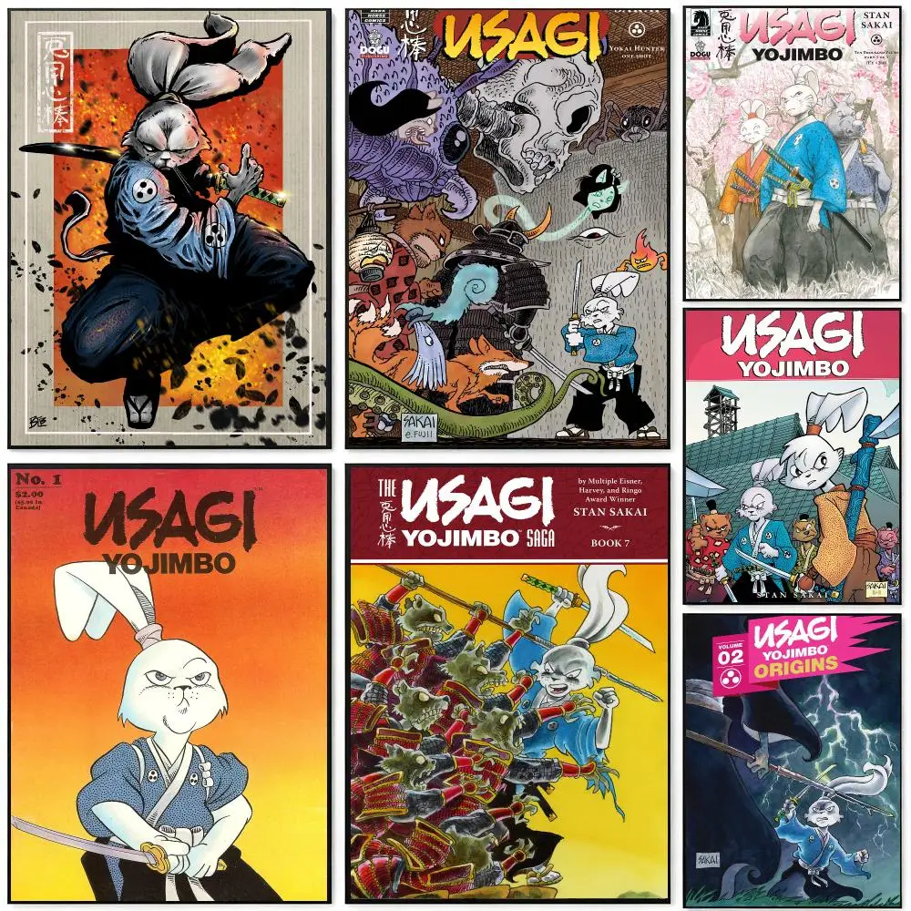 Anime U-Usagi Yojimbo Poster HD Waterproof Self-Adhesive Wall Art – Multi-Scene Use, Top Gift Pick