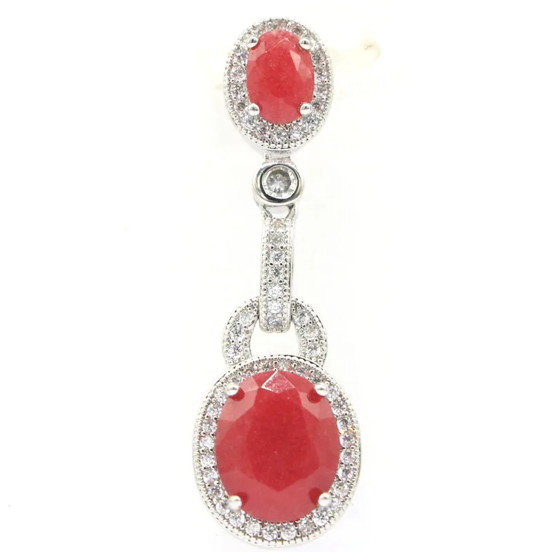 

Buy 5 Get 1 Free 39x12mm Stunning Real Green Emerald Blue Sapphire Red Ruby CZ Women Daily Wear Silver Pendant