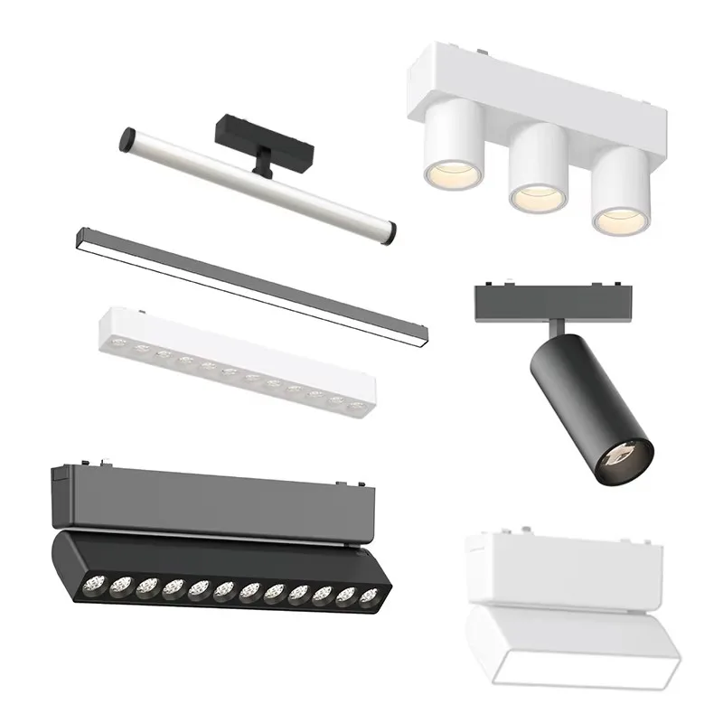Modern 6MM Smart LED Magnetic Track Light Tuya Zigbee DC48V Dimmable Ultra Thin Rail Spotlight Magnet Flood Grille Spot LED Lamp