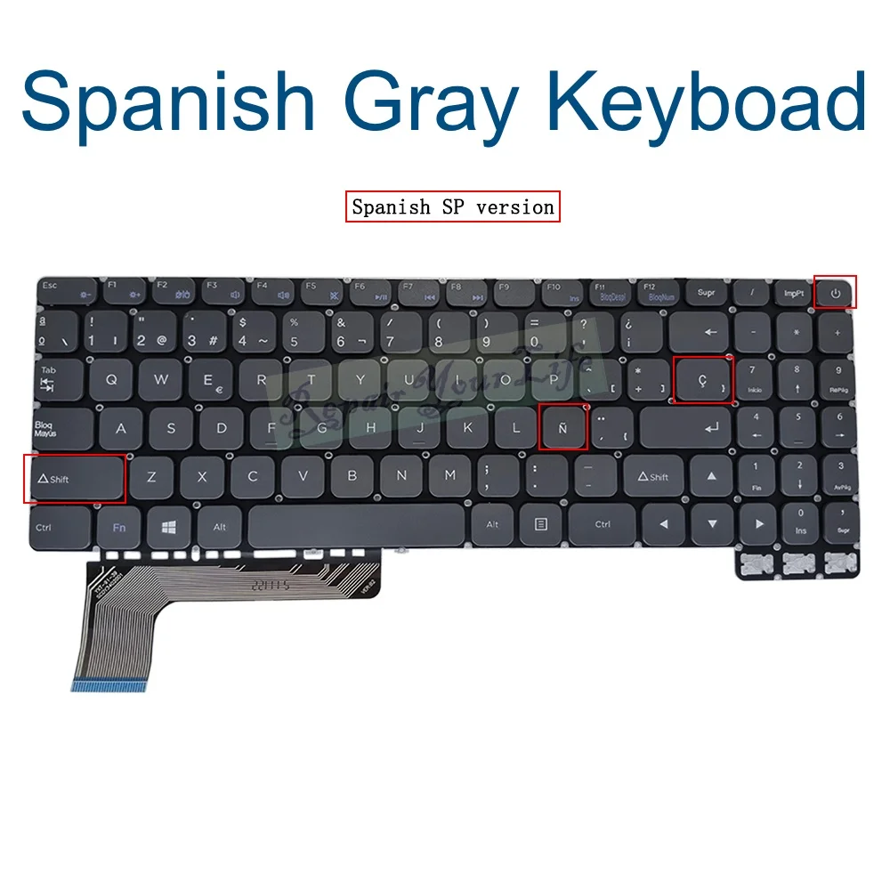 Imagem -02 - Teclado Espanhol dos Eua sp es Teclado Portátil para Gateway Gwtn15611gn Gwtn156-11mc Gwtn156-11rd 11bk 11bl Yxt-9139 Scdy3402001