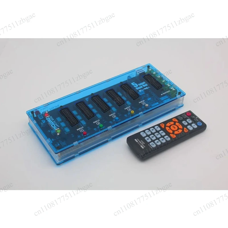 Video Converter Scart 5 To 2 Splitter with Remote Control Can Achieve High Resolution and Low Resolution Output At The Same Time