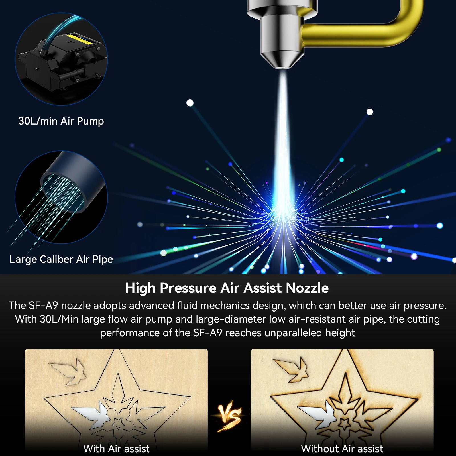 آلة النقش بالليزر ديود صغيرة SF-A9 بقدرة 40 وات - ليزر Cortadora لسطح المكتب لقطع الخشب والمعادن/الجرافور #5