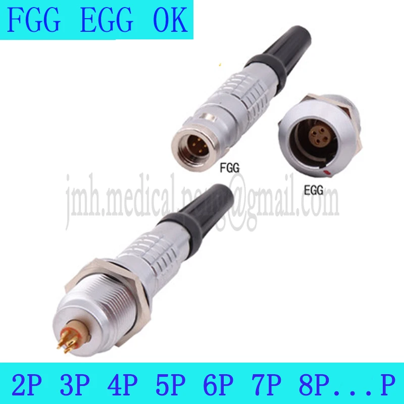 

Compatible FGG EGG 0K 2 3 4 5 6 7P Waterproof IP68 Aviation Metal Push-Pull Self-Locking Male Plug And Female Socket Connector