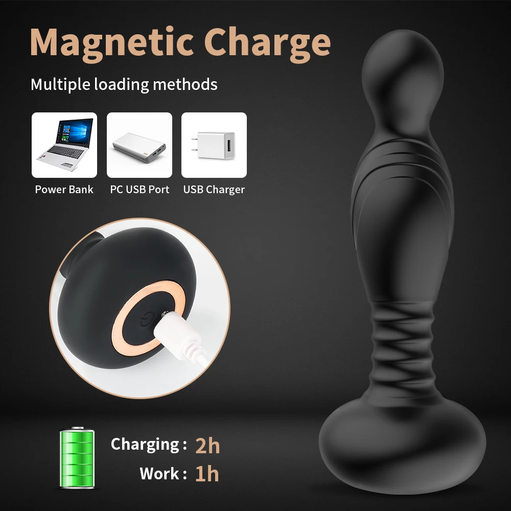 ذكر البروستاتا تدليك الهزاز مشبك تهتز المكونات الشرج سيليكون مقاوم للماء مدلك محفز المثيرة بعقب الجنس لعب للرجال #6