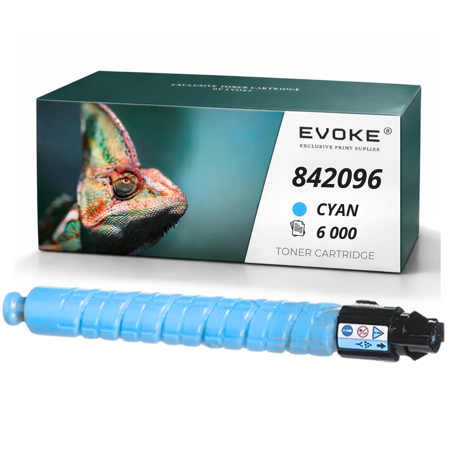 Evoke Compatibele Toner voor Ricoh Mpc-406 306C Mpc406C Mpc306C Mpc406 Mpc306 842096 Cyaan 6000 Pagina's Aficio Mp C306 C307 C406