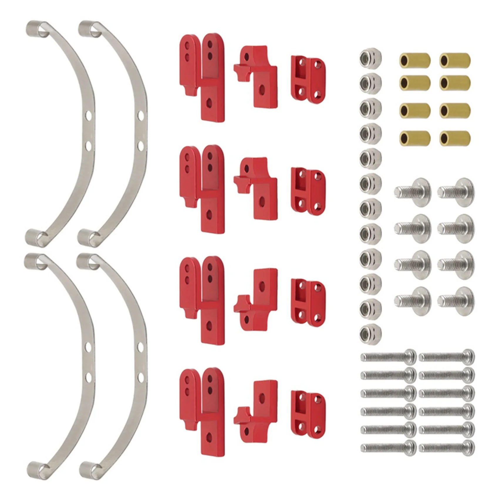 B05C-2 Set Leaf Spring Damping Suspension Accessories For 1/16 WPL B24 4WD RC Car Upgrade Parts Red