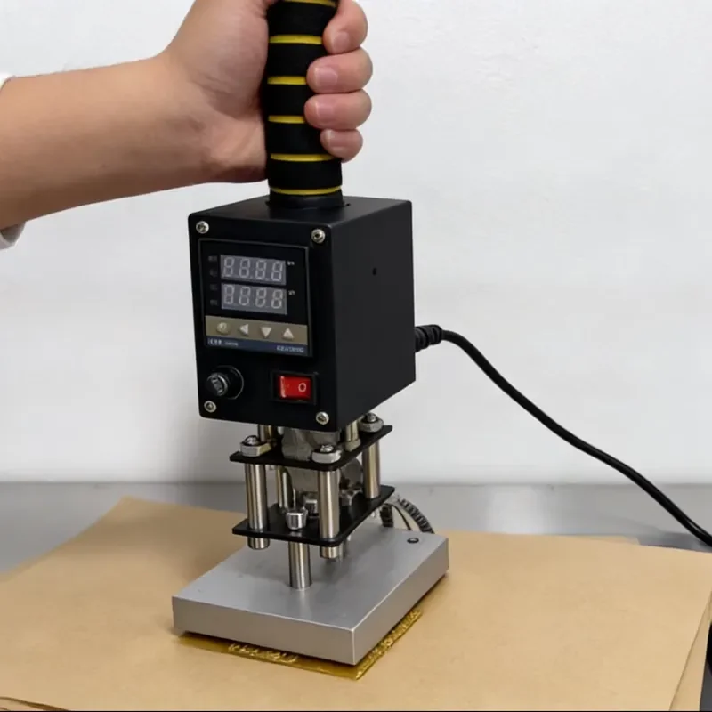 Handheld Digital Embossing Gold Foil Printing Machine for Plaid Leather Wood Hot Stamping
