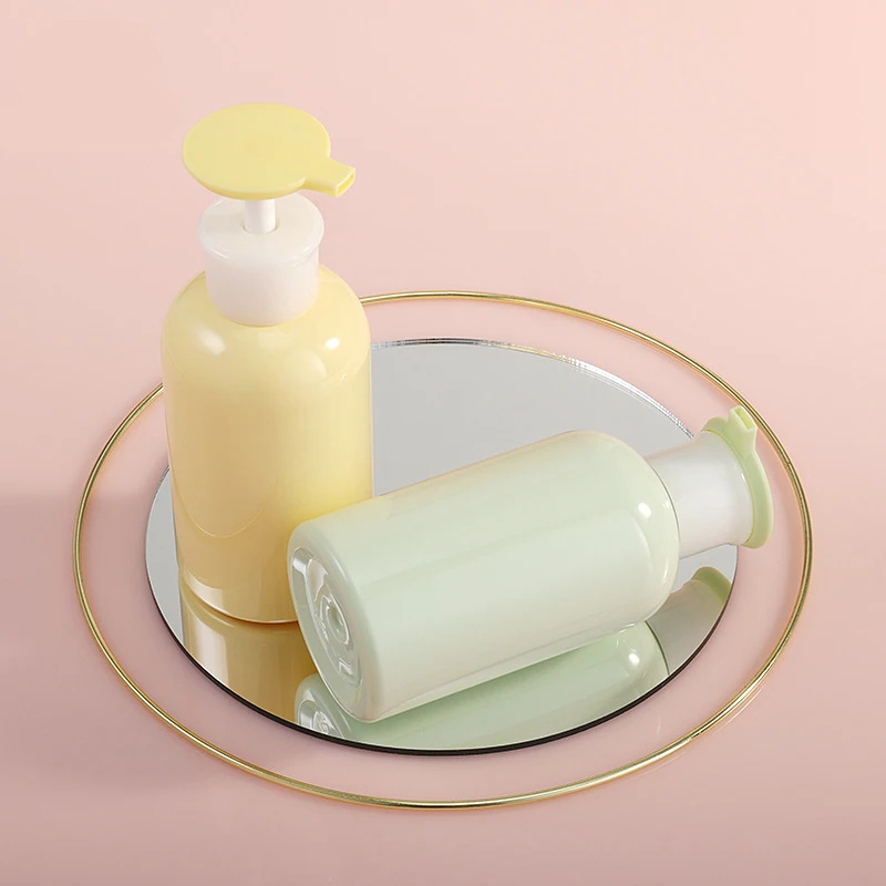 10 Stück 300ml Macaron Shampoo- und Duschgelflaschen, leere Flaschen mit Pumpe, Badezimmer-Shampoo-, Conditioner- und Körperwaschmittel-Spender – Detail 3