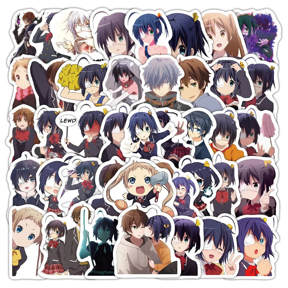 

10/30/60Pcs Anime Chuunibyou Demo Koigashitai Cute Graffiti Decorative Stickers DIY Guitar Skateboard Waterproof Stickers