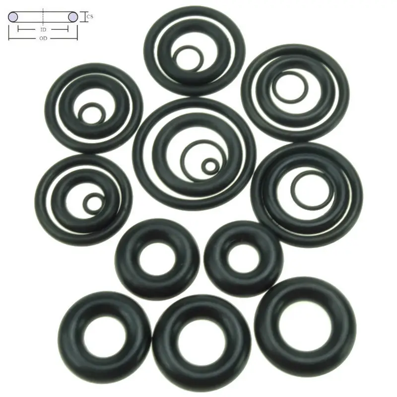 10pcs O Ring Gasket CS 1/1.5/2/3mm OD3~80mm NBR Automobile Nitrile Rubber Round Corrosion Oil Resistant Sealing Washer Black image 5