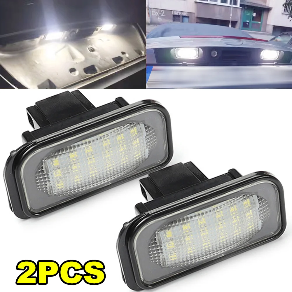 1/2PCS For Mercedes Benz C-class W203 SL CLK Class License Plate Light Car LED Canbus License Number Plate Light Assembly
