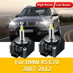 2Pcs 12V HID Bulbs Xenon 6000K White Led Headlight For BMW X5 E70 2007 2008-2012 32000LM Replacement Canbus No Error Car Lamp