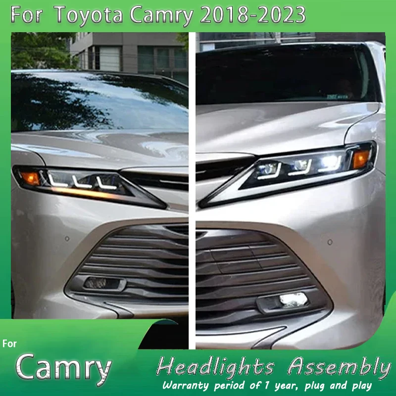 

Стайлинг автомобиля для фар Camry V60 2018-2023 Camry XSE XLE SE LE, светодиодные фары, светодиодные линзы проектора, автомобильные аксессуары