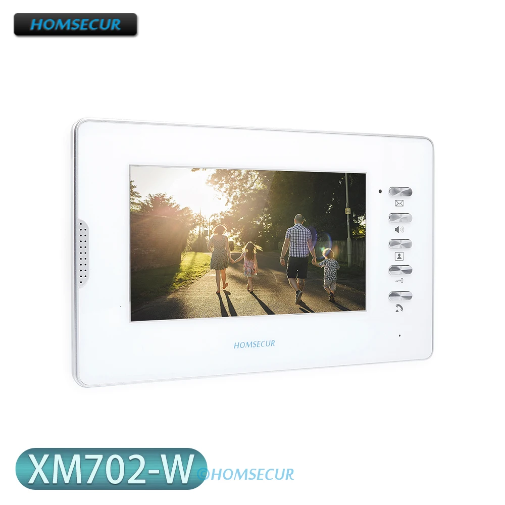 XM702-W Intercom Monitor with 7inch Screen for HOMSECUR HDS Series Video Door Phone Intercom System