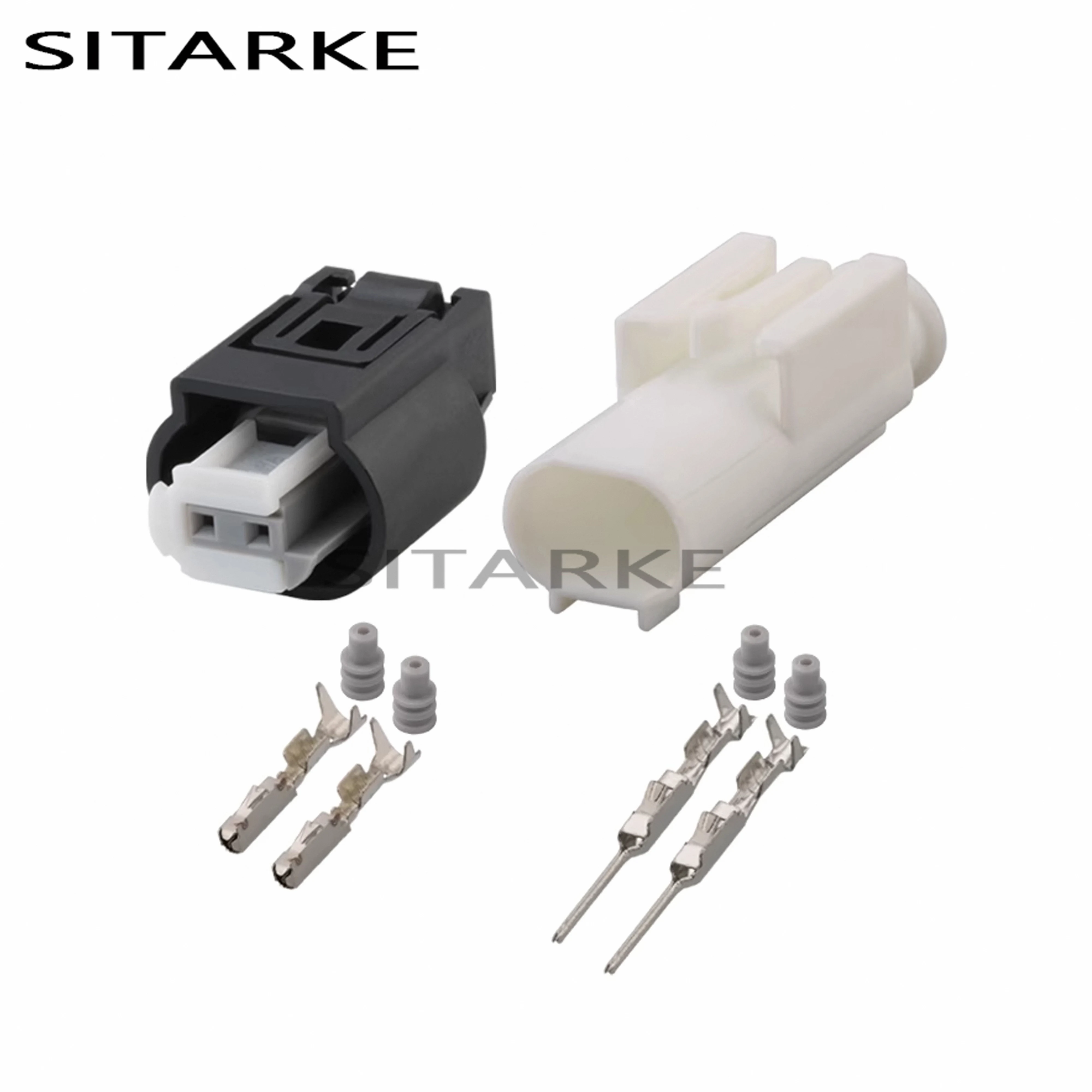 

2 Pin Electronic Component Temperature Probe Auto Connector Female And Male Waterproof Plug 1718555-1 2-967644-1 For BMW