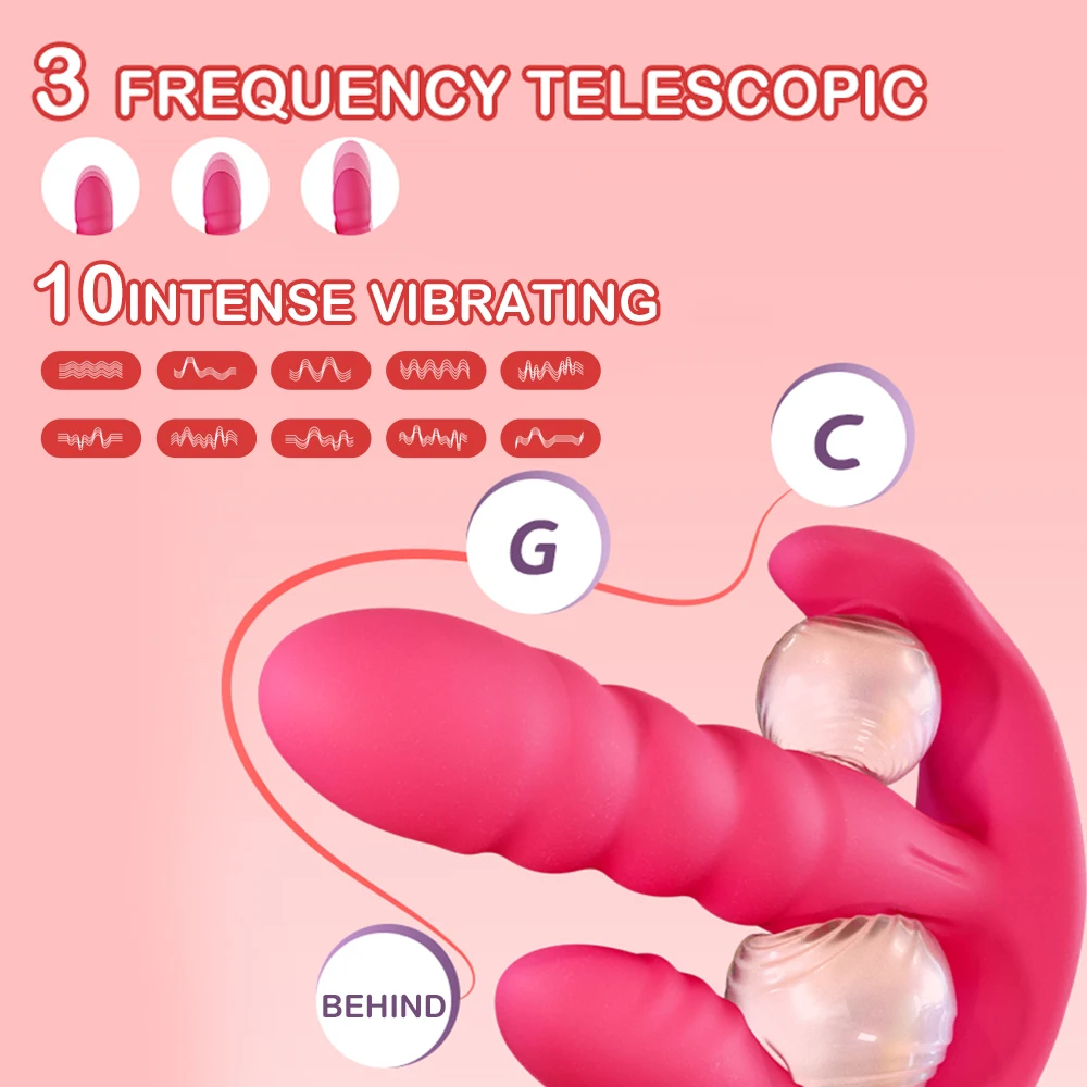 3 in 1 Panties Vibrators Wearable Female Sex Toys Wireless Remote Vibrator for Women G Spot Clitoris Stimulator Anal Massager